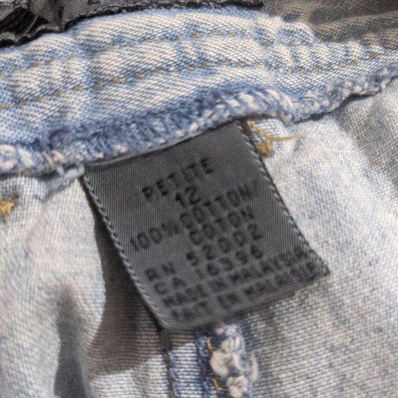 Vintage 90s High Waisted Mom Shorts Light Wash 12P - Picture 5 of 6